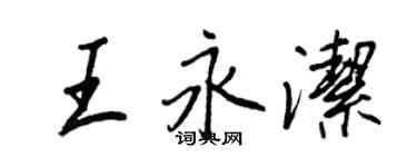 王正良王永潔行書個性簽名怎么寫