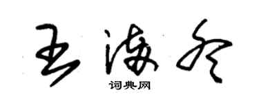 朱錫榮王滿冬草書個性簽名怎么寫