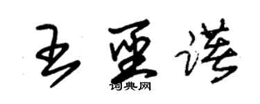 朱錫榮王聖躇草書個性簽名怎么寫