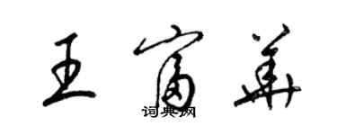 梁錦英王富華草書個性簽名怎么寫