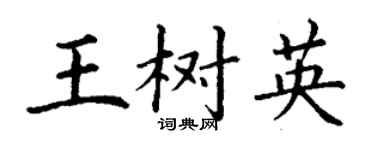 丁謙王樹英楷書個性簽名怎么寫