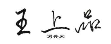 駱恆光王上品行書個性簽名怎么寫