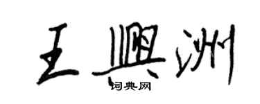 王正良王興洲行書個性簽名怎么寫