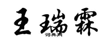 胡問遂王瑞霖行書個性簽名怎么寫