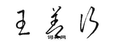 駱恆光王善行草書個性簽名怎么寫