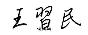 王正良王習民行書個性簽名怎么寫