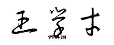 曾慶福王學才草書個性簽名怎么寫