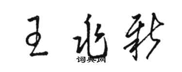 駱恆光王兆新草書個性簽名怎么寫
