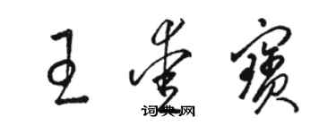 駱恆光王愛寶草書個性簽名怎么寫