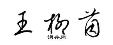 梁錦英王柳茵草書個性簽名怎么寫