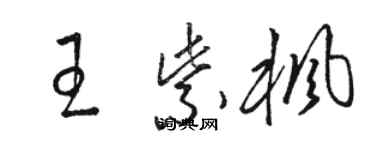 駱恆光王紫楓草書個性簽名怎么寫