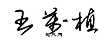 朱錫榮王萬植草書個性簽名怎么寫