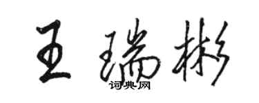 駱恆光王瑞彬行書個性簽名怎么寫