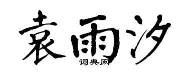 翁闓運袁雨汐楷書個性簽名怎么寫