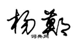 朱錫榮楊鄭草書個性簽名怎么寫
