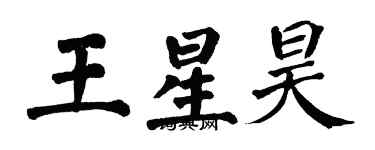 翁闓運王星昊楷書個性簽名怎么寫