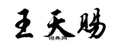 胡問遂王天賜行書個性簽名怎么寫