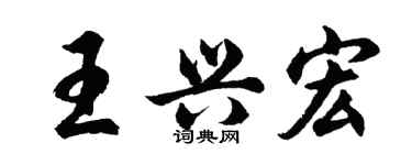 胡問遂王興宏行書個性簽名怎么寫