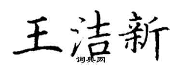 丁謙王潔新楷書個性簽名怎么寫