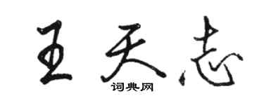 駱恆光王天志行書個性簽名怎么寫