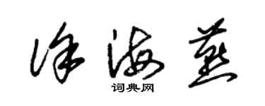 朱錫榮徐海燕草書個性簽名怎么寫