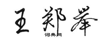 駱恆光王鄭舉行書個性簽名怎么寫