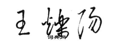 駱恆光王爍陽草書個性簽名怎么寫