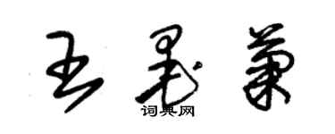 朱錫榮王墨菊草書個性簽名怎么寫