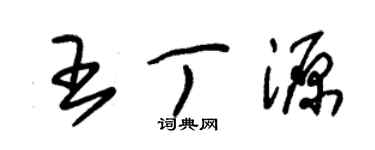 朱錫榮王丁源草書個性簽名怎么寫