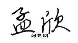 駱恆光孟欣行書個性簽名怎么寫