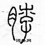 余巨力寫的硬筆篆書脖