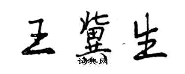 曾慶福王冀生行書個性簽名怎么寫