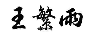 胡問遂王繁雨行書個性簽名怎么寫