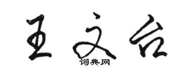 駱恆光王文台行書個性簽名怎么寫