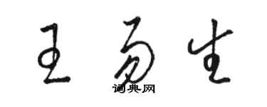 駱恆光王易生草書個性簽名怎么寫