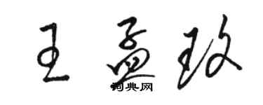 駱恆光王孟玫草書個性簽名怎么寫