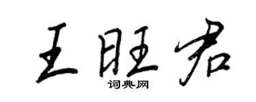 王正良王旺君行書個性簽名怎么寫