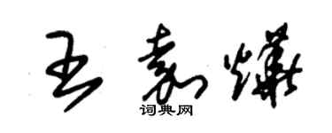 朱錫榮王嘉燁草書個性簽名怎么寫