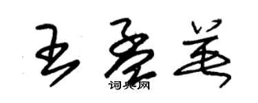 朱錫榮王孟英草書個性簽名怎么寫