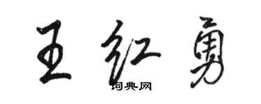 駱恆光王紅勇行書個性簽名怎么寫