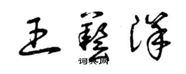 曾慶福王藝洋草書個性簽名怎么寫