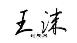 王正良王沫行書個性簽名怎么寫