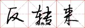 段相林反轉來行書怎么寫