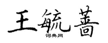 丁謙王毓薔楷書個性簽名怎么寫