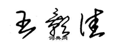 朱錫榮王影佳草書個性簽名怎么寫