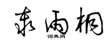 曾慶福秦雨桐草書個性簽名怎么寫