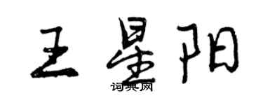曾慶福王星陽行書個性簽名怎么寫