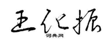 曾慶福王化振草書個性簽名怎么寫