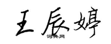 王正良王辰婷行書個性簽名怎么寫