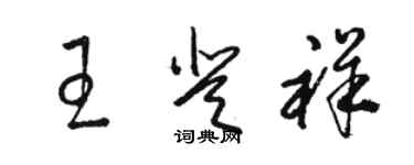 駱恆光王登祥草書個性簽名怎么寫